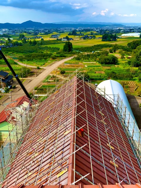 屋根足場＋ステージ