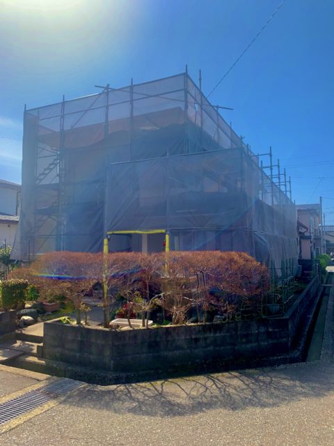 白山市千代野住宅足場工事