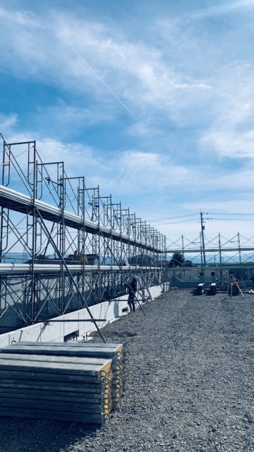 富山県　枠組先行足場組立工事